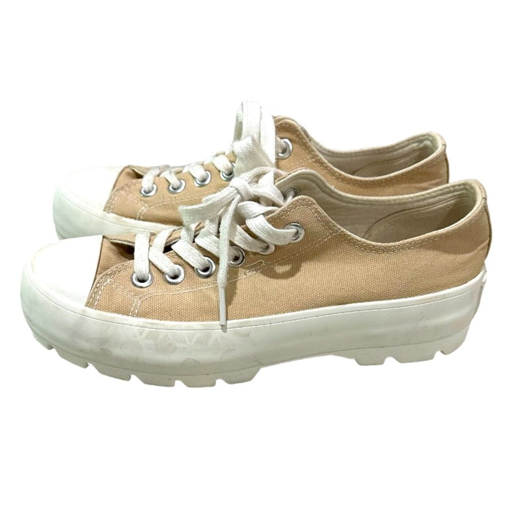 Sincerely Jules Tan and White Athletic Shoes